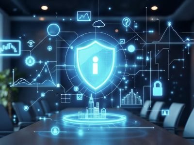 Digital shield representing Meta and Thrive preventing suicide and self-harm content online.